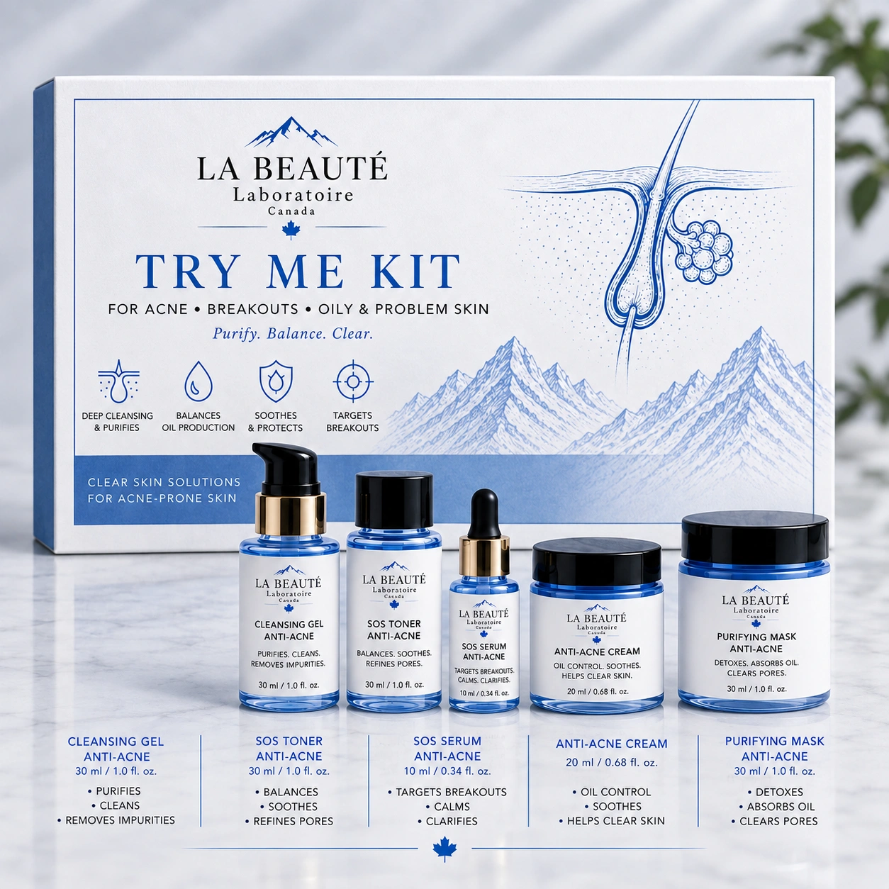 Try Me Kit Anti-Acne — starter set for acne-prone skin